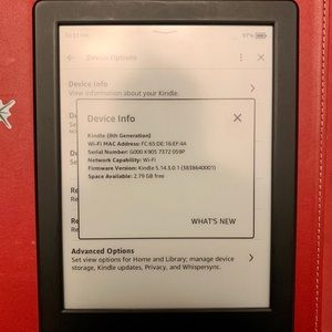 Amazon Kindle (8th Generation) e-reader - black